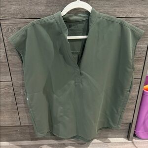 FIGS Women's Rafala Olive Green top